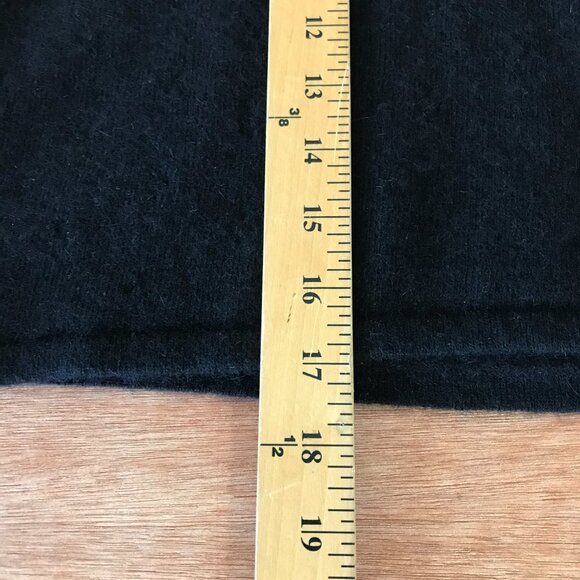 Reference Point Cropped Sweater Women L Black Lamb's Wool Angora Floral Cut Out - Picture 6 of 11